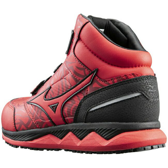 ミズノmizuno安全靴作業靴ALMIGHTYHW51MBOA【F1GA2103】01:ホワイト×パープル62:レッド×ブラックおしゃれカジュアルかっこいい軽量黒BOAダイヤルダイヤル式軽い痛くない通気性樹脂先芯ハイカット限定限定品数量限定