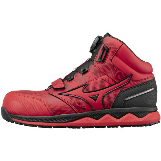 ミズノmizuno安全靴作業靴ALMIGHTYHW51MBOA【F1GA2103】01:ホワイト×パープル62:レッド×ブラックおしゃれカジュアルかっこいい軽量黒BOAダイヤルダイヤル式軽い痛くない通気性樹脂先芯ハイカット限定限定品数量限定