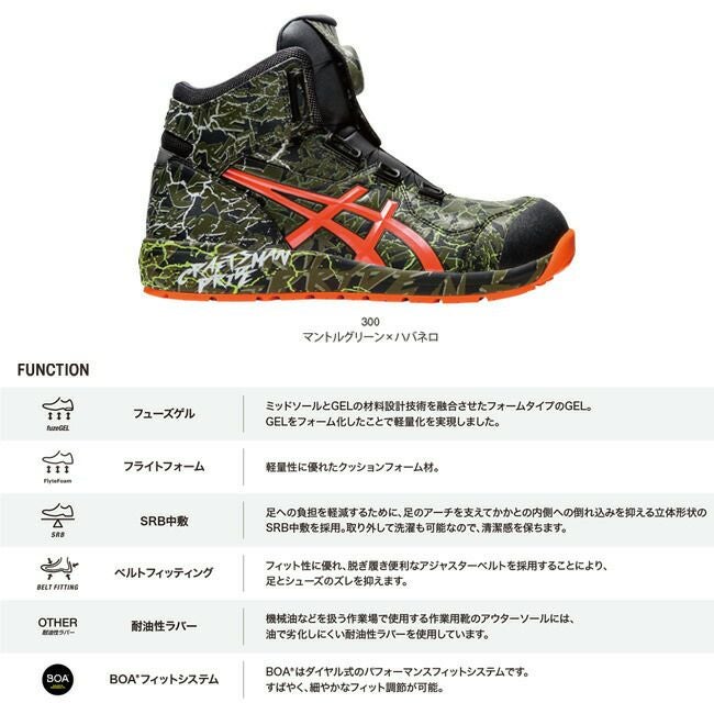 アシックス 安全靴 ウィンジョブ CP304 BOA MAGMA | 資材プラス【公式