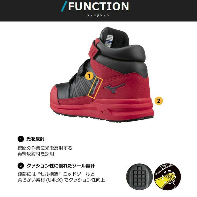 ミズノ mizuno 安全靴 作業靴 オールマイティSS2 21H 【F1GA2205】