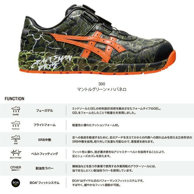 アシックス 安全靴 ウィンジョブ CP306 BOA MAGMA | 資材プラス【公式