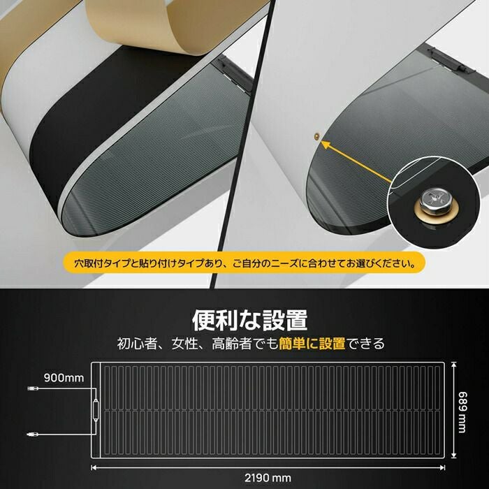 BougeRVYUMAソーラーパネル200W穴取付けタイプISE154NISE154N