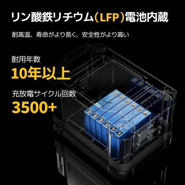 BougeRVリン酸鉄ポータブル電源FROT1000JPISE120N