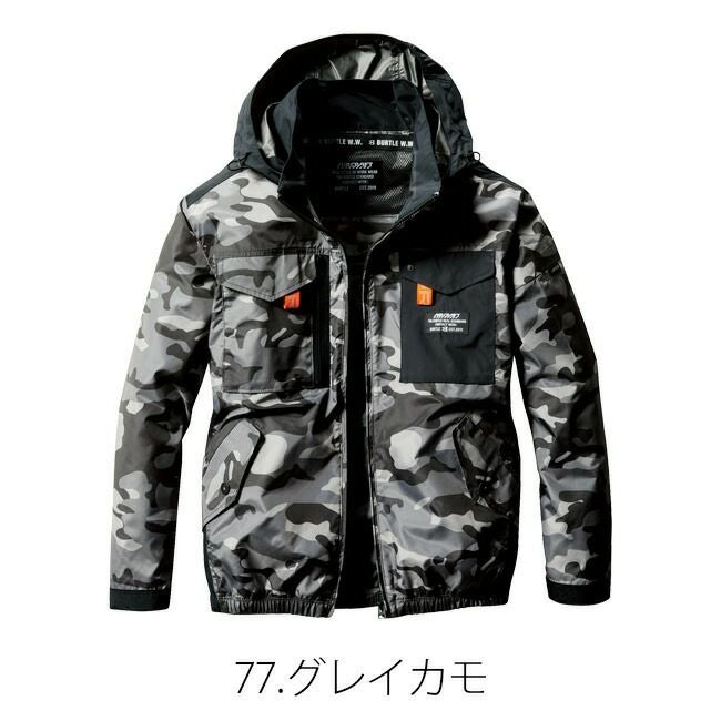 【2025年ファン＆バッテリーセット】バートルBURTLE空調ウェアエアークラフト【AC1151】長袖ブルゾンフード付き|空調ウェア夏涼しい猛暑熱中症対策大きいサイズ作業服20232023年新作新モデル新カラージャケットブルゾンフード