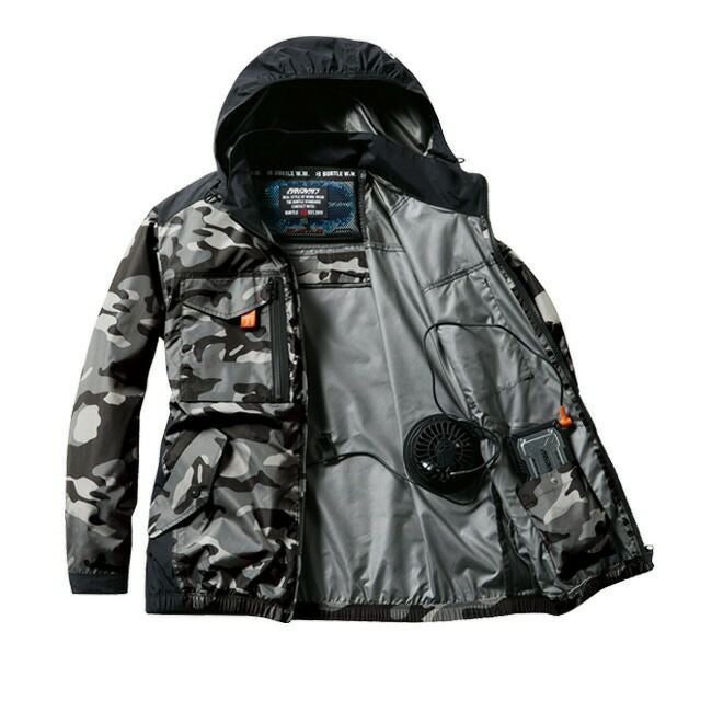 【2025年ファン＆バッテリーセット】バートルBURTLE空調ウェアエアークラフト【AC1151】長袖ブルゾンフード付き|空調ウェア夏涼しい猛暑熱中症対策大きいサイズ作業服20232023年新作新モデル新カラージャケットブルゾンフード