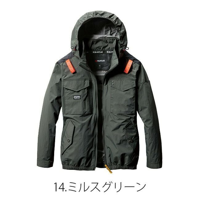 【2025年ファン＆バッテリーセット】バートルBURTLE空調ウェアエアークラフト【AC1151】長袖ブルゾンフード付き|空調ウェア夏涼しい猛暑熱中症対策大きいサイズ作業服20232023年新作新モデル新カラージャケットブルゾンフード