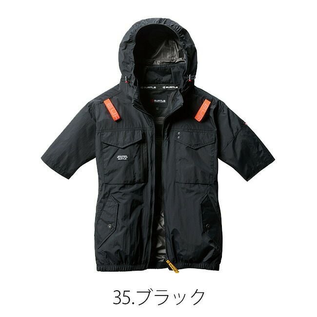 【2025年ファン＆バッテリーセット】バートルBURTLE空調ウェア【AC1156】半袖タイプフード付き|新作空調新モデルおしゃれかっこいいカジュアルメンズレディース撥水空調涼しいエアークラフト夏クール熱中症対策大きいサイズ作業服