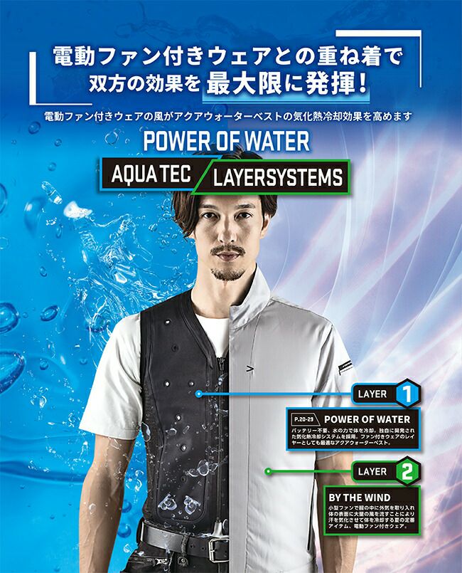 アクアウォーターベスト【AT501】スリークォーターズ