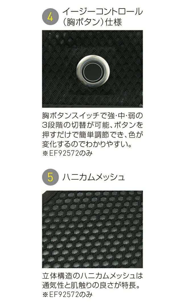 サンエスSUN-S【EF92572】フローズンベスト（ペルチェデバイス3個搭載）