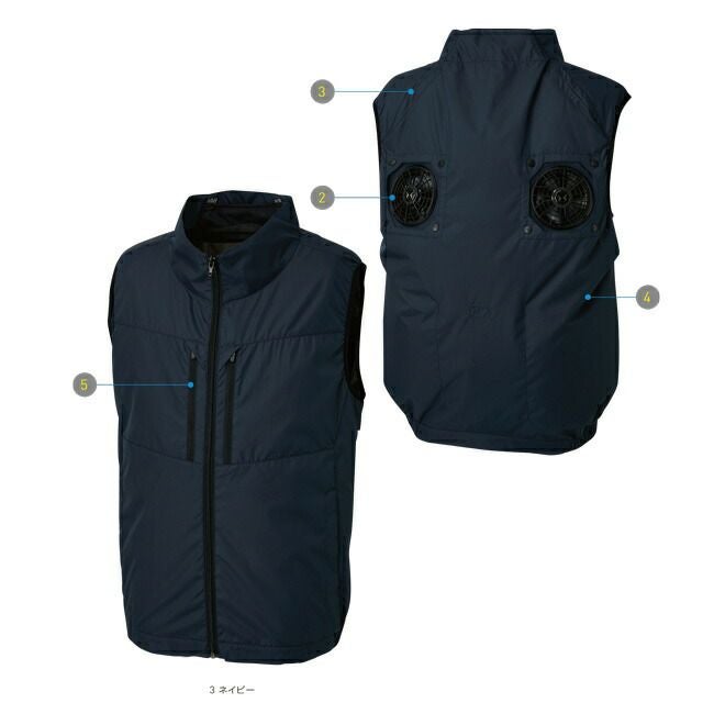サンエスSUN-S空調風神服【EBA92512】チタン加工ベスト