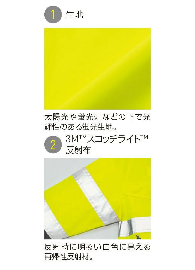 サンエスSUN-S空調風神服【KF92520】Hi-Vis半袖ブルゾン