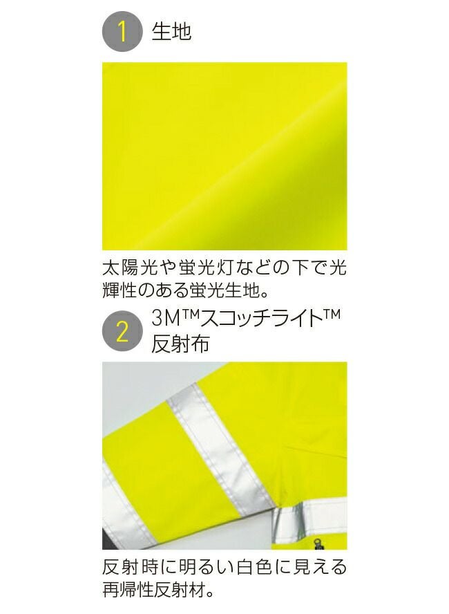 サンエスSUN-S空調風神服【KF92521G】フルハーネス対応Hi-Vis長袖ブルゾン
