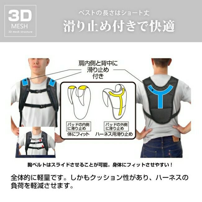 ブレインBRAIN【BR-10002】フルハーネス専用インナーパッドショートタイプ/パット付き