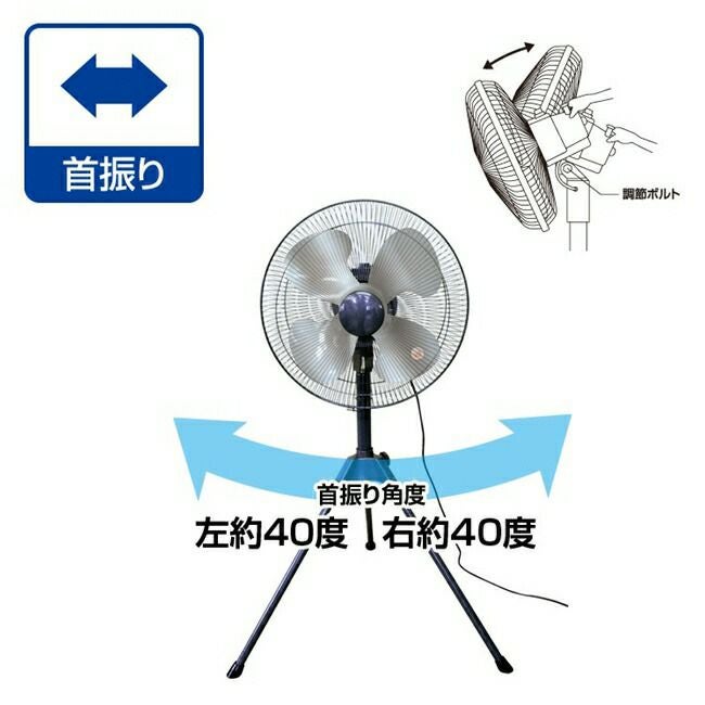 ブレインBRAIN【BR-567】新商品/工業用扇風機(工場扇)45cmアルミ羽根三脚スタンド式(送料込)