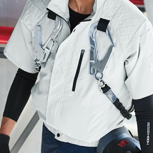 【2025年28Vバッテリー＆ファンセット】鳳凰村上被服快適ウェア【V5577】フルハーネス対応冷感ベスト