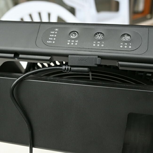 メテックスMETEXPANERGYコードレスウルトラソーラーファンPAN-SLF-BK