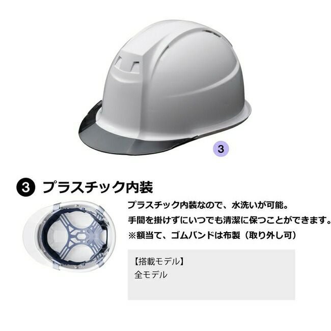 ミズノmizuno産業用ヘルメットFT01(通常バイザー／墜落時保護用樹脂ライナー)