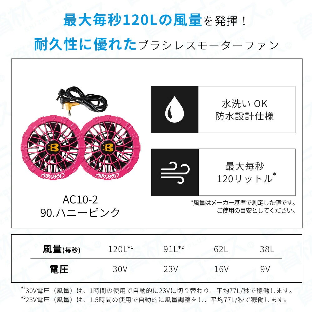 2026年 ハニーピンクファン＋30Vバッテリーセット】バートル BURTLE