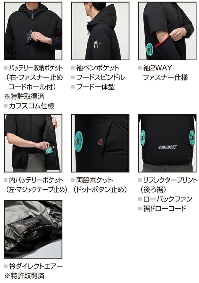 バートル新品30Vバッテリー＋空調服2着 2026年 アーバンブラックファン＋30Vバッテリーセット】バートル