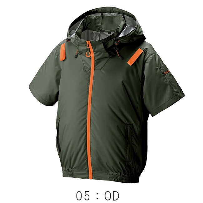 空調風神服アタックベースThetough空調ウェア服【1145】首ペルチェ用ドットボタン付き服単体半袖