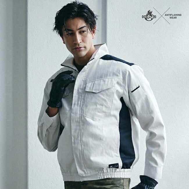 【2026年30V専用バッテリー＆ファン付き】鳳凰HOOH村上被服快適ウェアEFウェア【V4252】ミドルファン難燃長袖ブルゾン