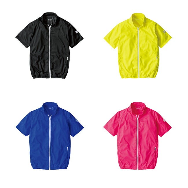 【2026年30V専用バッテリー＆ファン付き】鳳凰村上被服快適ウェア【V771】半袖ニットブルゾン｜夏猛暑クール熱中症涼しいひんやりカモフラ着心地カジュアルおしゃれメンズジャケットウェアメッシュ新作大きいサイズ