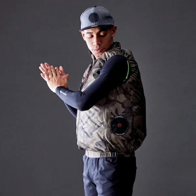 【2026年30V専用バッテリー＆ファン付き】村上被服快適ウェア鳳皇サイドファンベストV7719|夏涼しいクール空調ウェア服作業着夏場現場作業熱中症対策おしゃれかっこいいカジュアルメンズレディース作業服ドライバー座り仕事