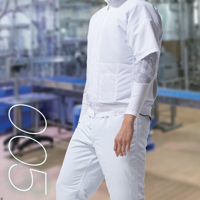 【2026年30V海外製バッテリー＆ファン付き】アタックベース空調風神服白衣【005】半袖ブルゾン※ファン・バッテリー別売｜2021年新モデル新色UVカット大きいサイズ無地涼しいクール熱中症夏夏用おしゃれカジュアルアウトドアメンズレディース
