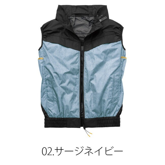 【2026年30V海外製バッテリー＆ファン付き】空調風神服アタックベース空調ウェア服【6640】Thetoughチタンベスト|夏涼しいクール空調ウェア服作業着夏場現場作業熱中症対策おしゃれかっこいいカジュアルメンズレディース作業着作業服