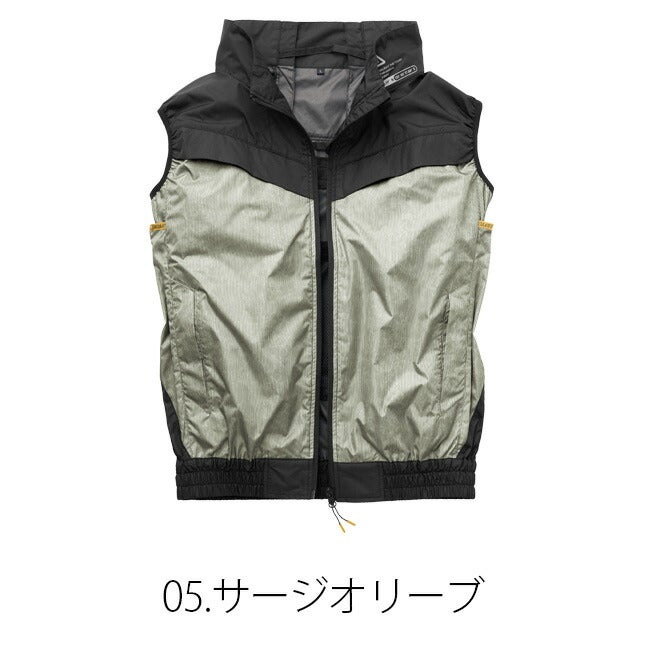 【2026年24V日本製バッテリー＆ファン付き】空調風神服アタックベース空調ウェア服【6640】Thetoughチタンベスト|夏涼しいクール空調ウェア服作業着夏場現場作業熱中症対策おしゃれかっこいいカジュアルメンズレディース作業着作業服
