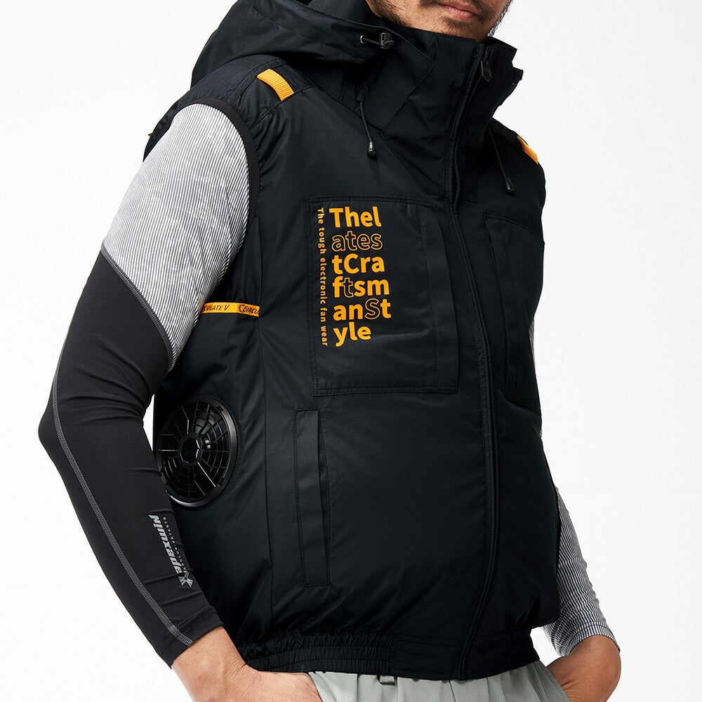 【2026年30V海外製バッテリー＆ファン付き】空調風神服アタックベース空調ウェア服【7700】Thetoughベスト|夏涼しいクール空調ウェア服作業着夏場現場作業熱中症対策おしゃれかっこいいカジュアルメンズレディース作業服