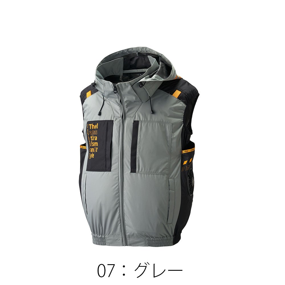 【2026年30V海外製バッテリー＆ファン付き】空調風神服アタックベース空調ウェア服【7700】Thetoughベスト|夏涼しいクール空調ウェア服作業着夏場現場作業熱中症対策おしゃれかっこいいカジュアルメンズレディース作業服