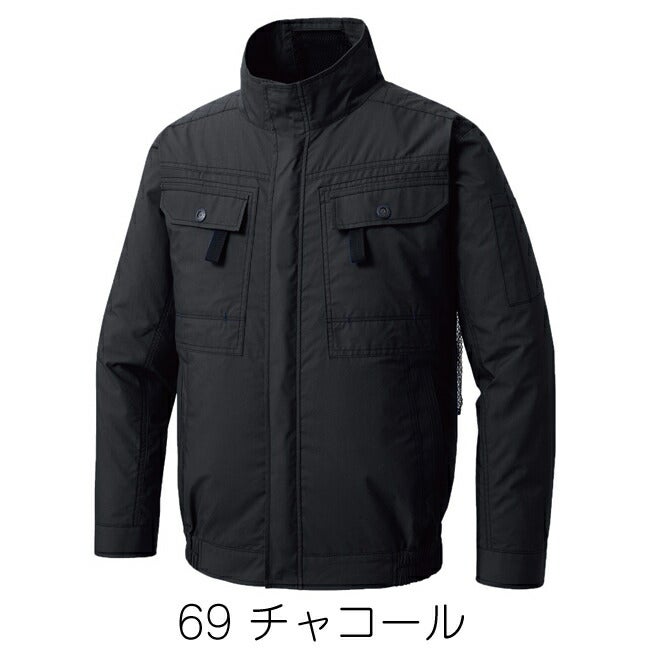 【2026年30V海外製バッテリー＆ファン付き】空調風神服sun-sサンエス空調ウェアフルハーネス用長袖ブルゾンKF92400G|夏クール空調空調ウェア涼しい冷たい爽快ひんやりアイスウェア冷感ウェア冷却作業着現場作業場夏場熱中症