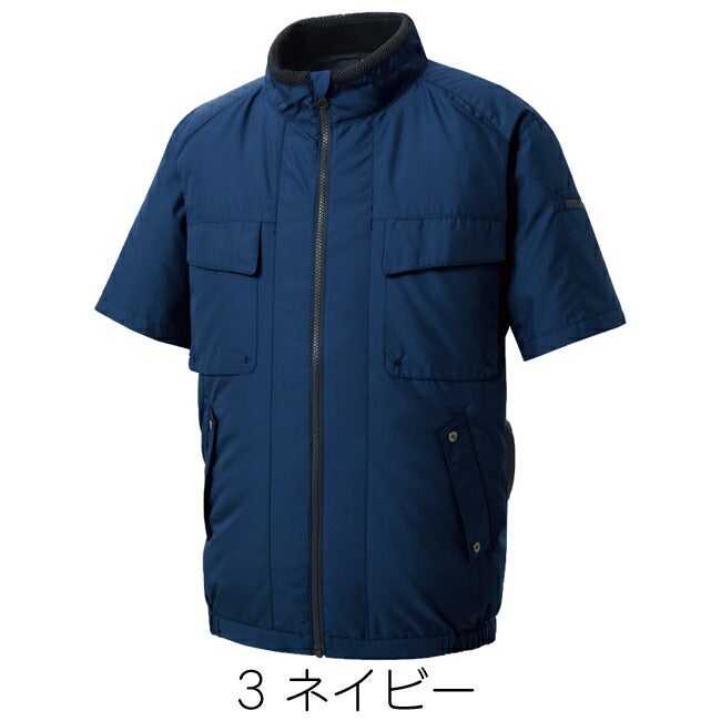 【2026年24V日本製バッテリー＆ファン付き】空調風神服sun-sサンエス空調ウェアエコ半袖ブルゾンKF92410|夏クール空調空調ウェア涼しい冷たい爽快ひんやりアイスウェア冷感ウェア冷却作業着現場作業場夏場熱中症