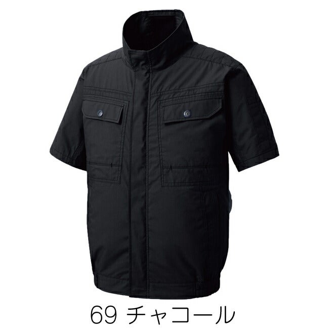 【2026年30V海外製バッテリー＆ファン付き】空調風神服sun-sサンエス空調ウェア半袖ブルゾンKF92450|夏クール空調空調ウェア涼しい冷たい爽快ひんやりアイスウェア冷感ウェア冷却作業着現場作業場夏場熱中症暑さ対策熱中症対策実用フルセット