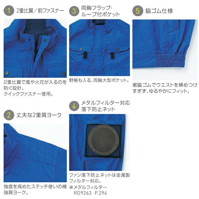【2026年24V日本製バッテリー＆ファン付き】空調風神服sun-sサンエス空調ウェアフルハーネス用半袖ブルゾンKF92450G|夏クール空調空調ウェア涼しい冷たい爽快ひんやりアイスウェア冷感ウェア冷却作業着現場作業場夏場熱中症