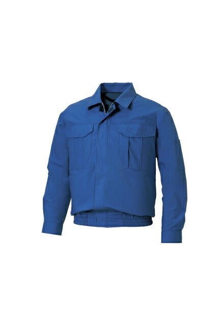 【2026年30V海外製バッテリー＆ファン付き】サンエスSUN-S空調風神服KF90550長袖ワークブルゾン薄生地｜風神胸ファスナーカジュアルおしゃれ綿100％KU90550
