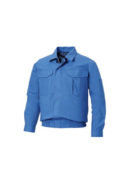 【2026年30V海外製バッテリー＆ファン付き】サンエスSUN-S空調風神服KF90550長袖ワークブルゾン薄生地｜風神胸ファスナーカジュアルおしゃれ綿100％KU90550