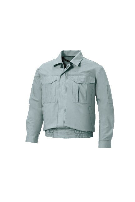 【2026年24V日本製バッテリー＆ファン付き】サンエスSUN-S空調風神服KF90550長袖ワークブルゾン薄生地｜風神胸ファスナーカジュアルおしゃれ綿100％KU90550