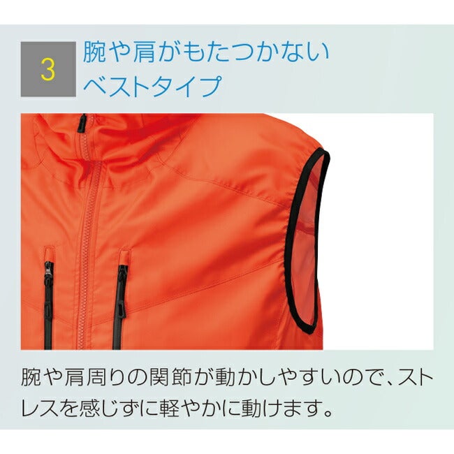 【2026年30V海外製バッテリー＆ファン付き】サンエスSUN-S空調風神服KF92112半袖ブルゾンKU92112|夏涼しいクール空調ウェア服作業着夏場現場作業熱中症対策おしゃれかっこいいカジュアルメンズレディースフルセット