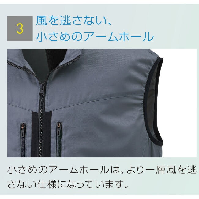 【2026年24V日本製バッテリー＆ファン付き】サンエスSUN-S空調風神服KF92122空調ベストKU92122|夏涼しいクール空調ウェア服作業着夏場現場作業熱中症対策おしゃれかっこいいカジュアルメンズレディースフルセット