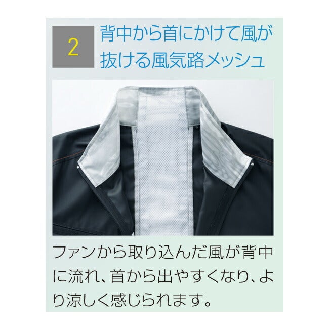 【2026年30V海外製バッテリー＆ファン付き】サンエスSUN-S空調風神服KF92160半袖ブルゾンKU92160|夏涼しいクール空調ウェア服作業着夏場現場作業熱中症対策おしゃれかっこいいカジュアルメンズレディースフルセット