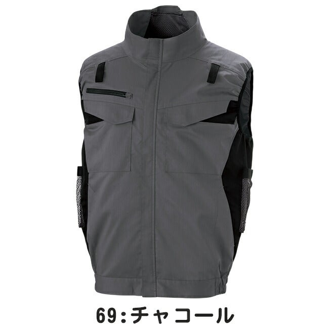 サンエスSUN-S空調風神服空調ウェア【KF92652G】フルハーネス用エコベスト