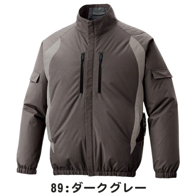 【2026年30V海外製バッテリー＆ファン付き】サンエスSUN-S空調風神服空調ウェア【KF96021】チタン加工長袖ブルゾン