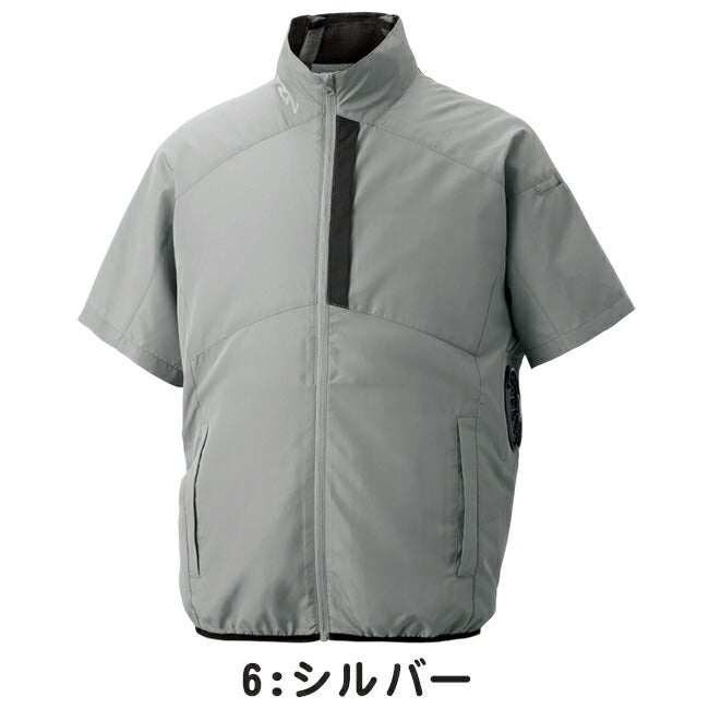 【2026年30V海外製バッテリー＆ファン付き】サンエスSUN-S空調風神服空調ウェア【KF96030】チタン加工半袖ブルゾン