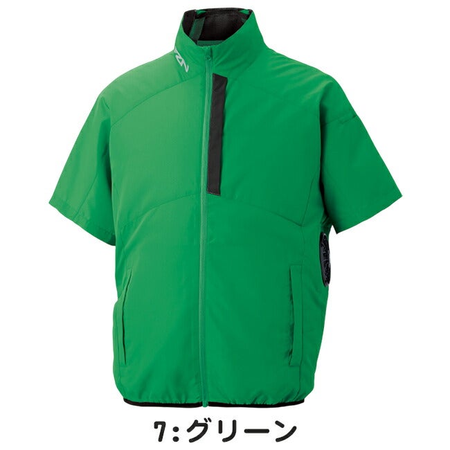 【2026年30V海外製バッテリー＆ファン付き】サンエスSUN-S空調風神服空調ウェア【KF96030】チタン加工半袖ブルゾン