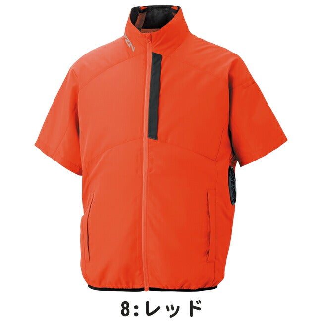【2026年30V海外製バッテリー＆ファン付き】サンエスSUN-S空調風神服空調ウェア【KF96030】チタン加工半袖ブルゾン