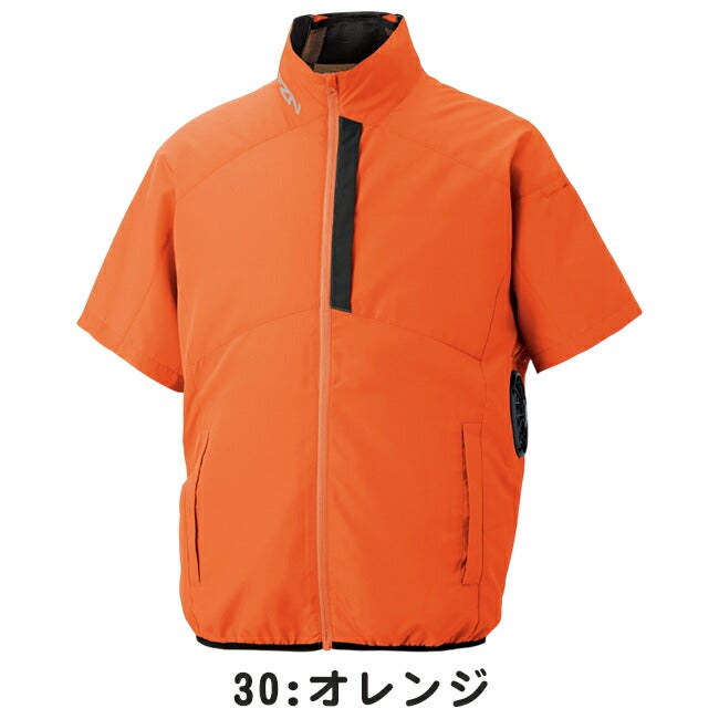 【2026年30V海外製バッテリー＆ファン付き】サンエスSUN-S空調風神服空調ウェア【KF96030】チタン加工半袖ブルゾン