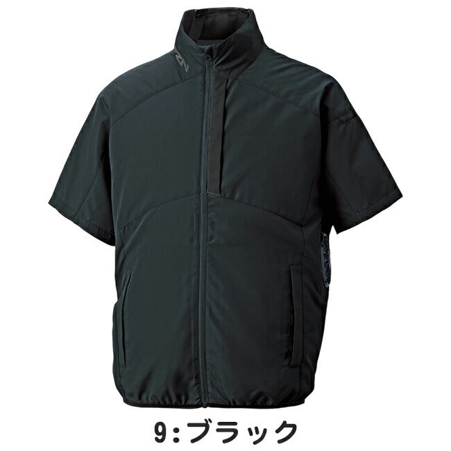 【2026年24V日本製バッテリー＆ファン付き】サンエスSUN-S空調風神服空調ウェア【KF96030】チタン加工半袖ブルゾン