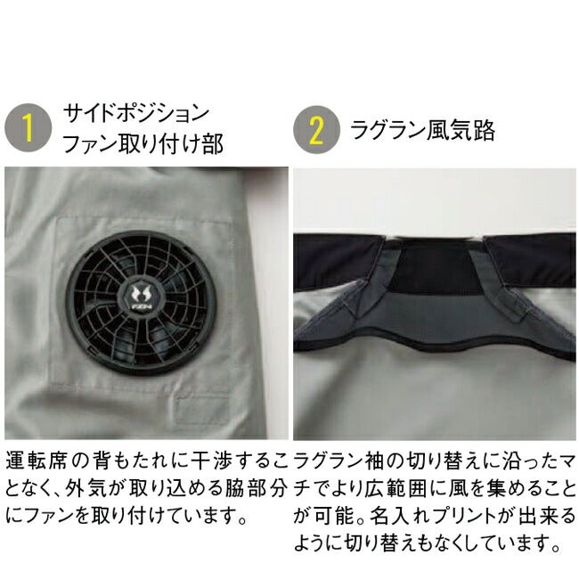 【2026年30V海外製バッテリー＆ファン付き】サンエスSUN-S空調風神服空調ウェア【KF96032】チタン加工ベスト